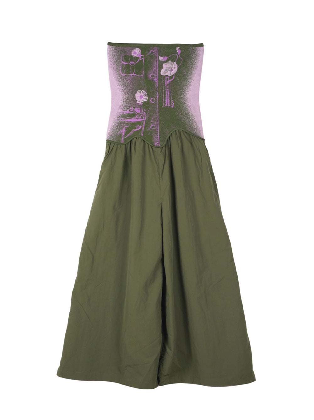 Okra Mixed Media Jumpsuit (Sunset Violet)