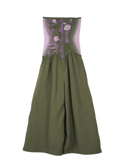 Okra Mixed Media Jumpsuit (Sunset Violet)