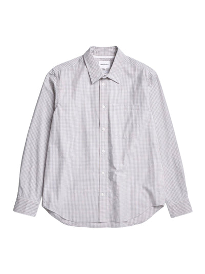 Ole Oversize Poplin Check Shirt (Oatmeal)