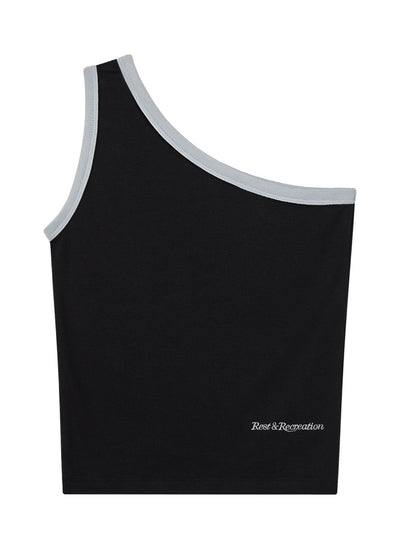 One Shoulder Sleeveless (Black)