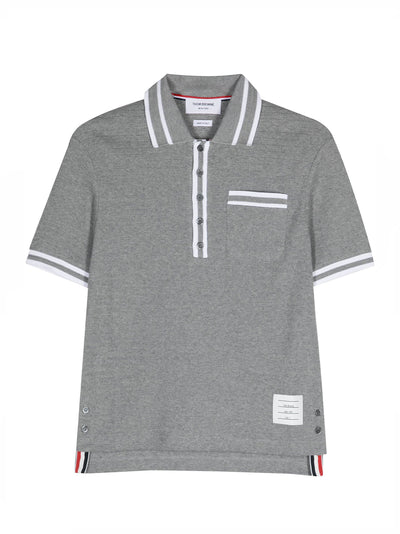 Open Stitch Cotton Polo (Light Grey)