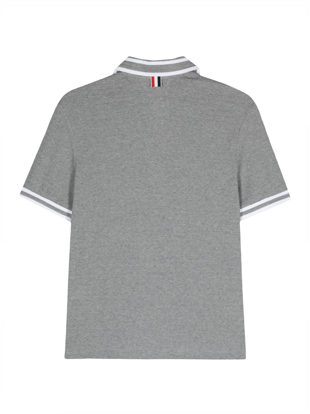 Open Stitch Cotton Polo (Light Grey)