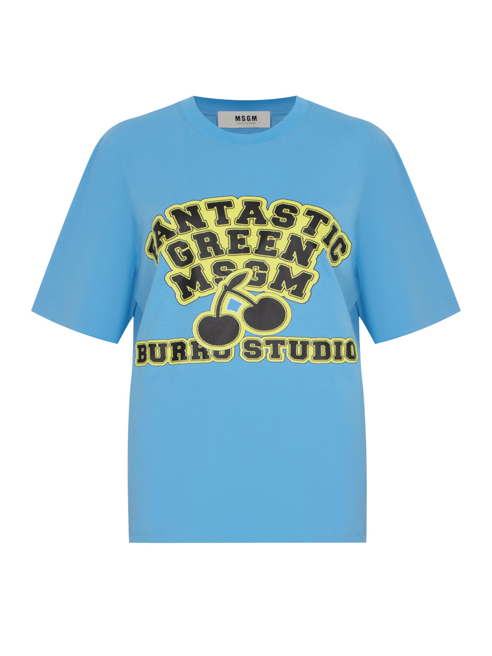 Organic Cotton "Fantastic Green Burro Studio" T-shirt (Light Blue)