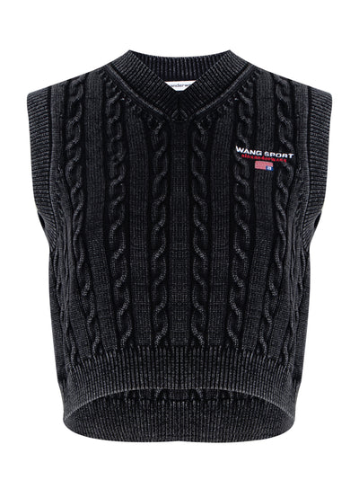 Organic Cotton Vest (Washed Black)