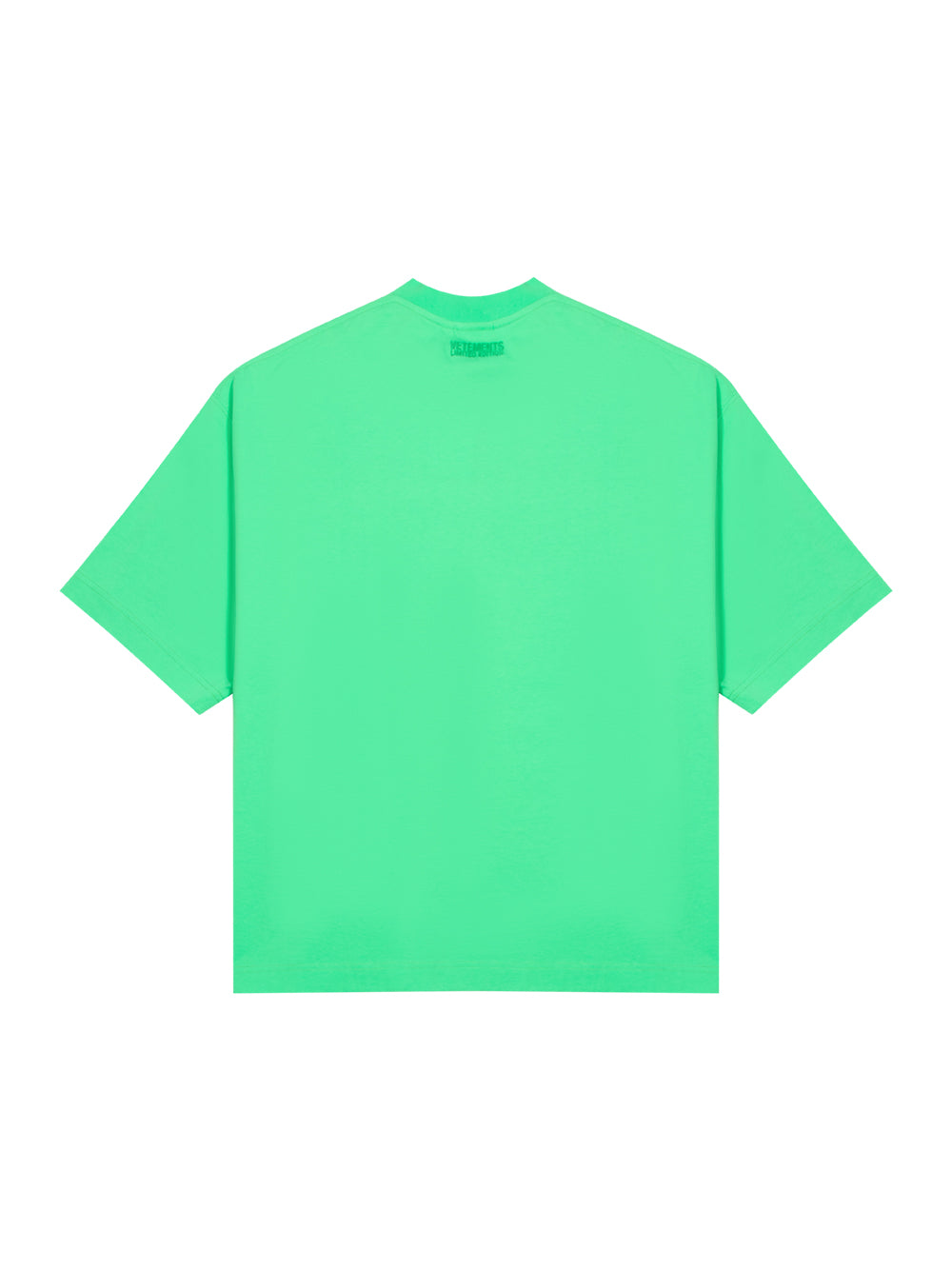 Oval Logo Cropped Boxy T-Shirt (Neon Green)