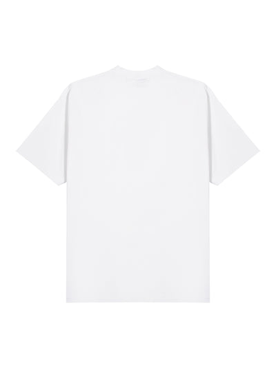 Oval Logo Oversized T- Shirt (White)