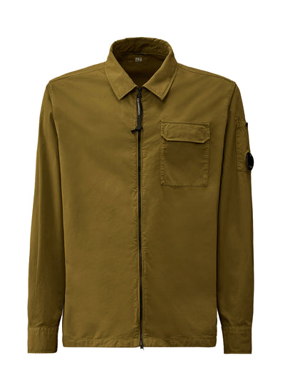 Overshirt In Organic Gabardine (Elmwood Green)