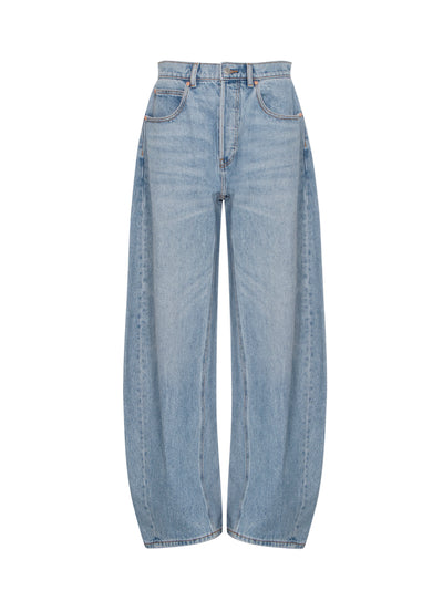 Oversized Rounded Low Rise Jean Classic (Light Indigo)