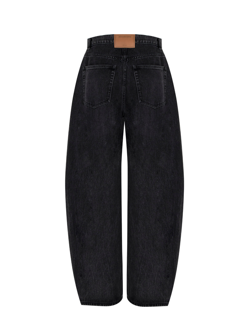 Oversized Rounded Low Rise Jeans (Grey Aged)