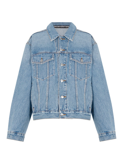 Oversized Trucker Jacket (Light Indigo)