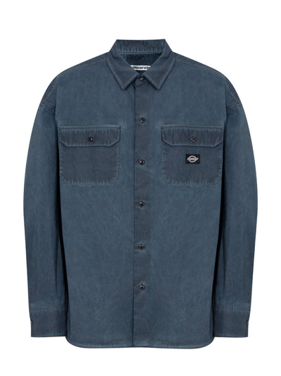 Oversized Workwear Shirt (Washed Graphite)