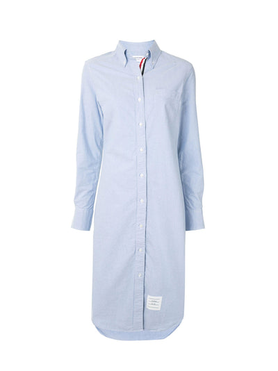 Oxford Stripe Shirtdress (Light Blue)