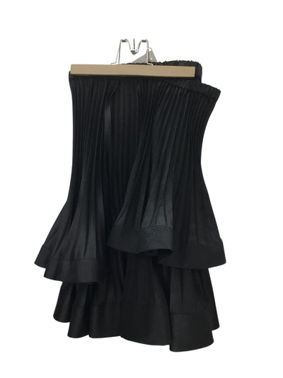 Polyester Back Satin Pleats Black