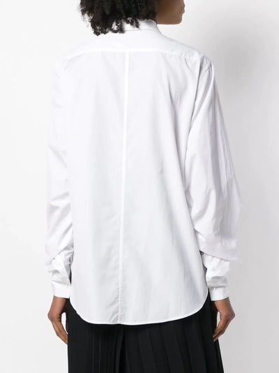 Long Sleeve Shirt with Gathered Sleeve (White)