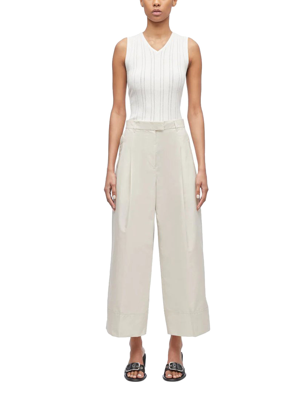 Tailored Cropped Pant Stone