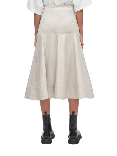 Viscose Knit Poplin Midi Concrete