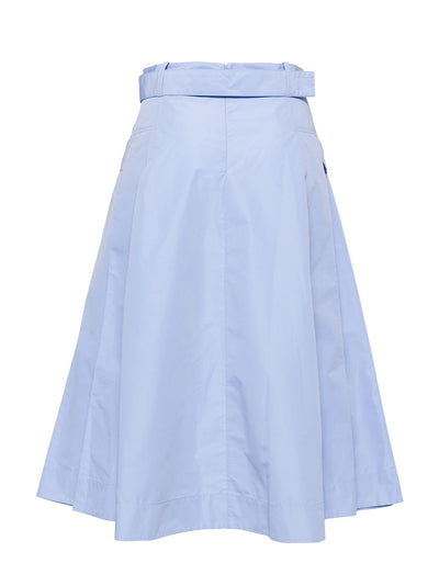 Utility Poplin Midi Skirt (Oxford Blue)