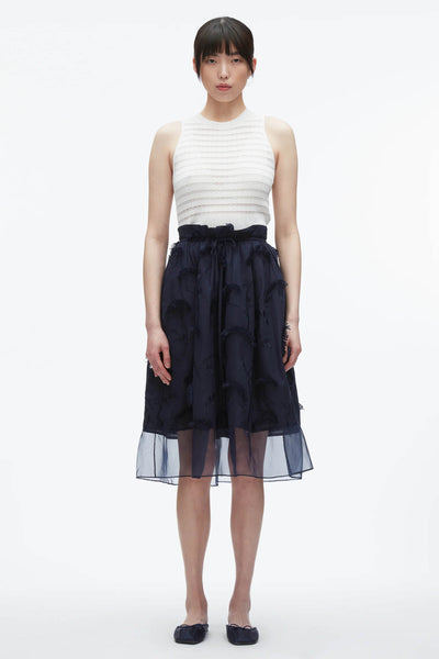 Fil Coupé Midi Skirt (Midnight)