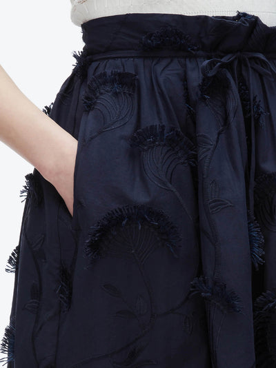 Fil Coupé Midi Skirt (Midnight)