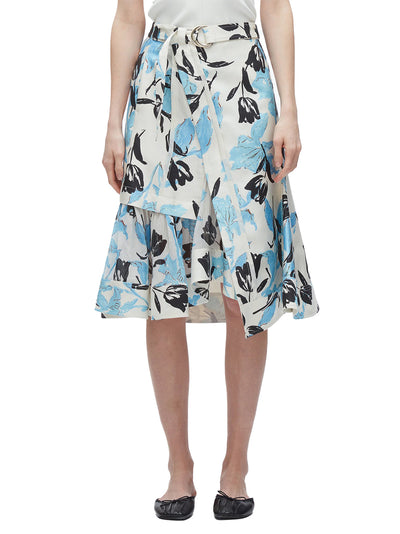 Joyful Tulip Cargo Skirt (Ivory Multi)