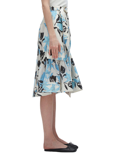 Joyful Tulip Cargo Skirt (Ivory Multi)