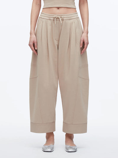 Curved Leg Cropped Sweatpant (Concrete)