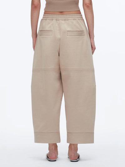 Curved Leg Cropped Sweatpant (Concrete)