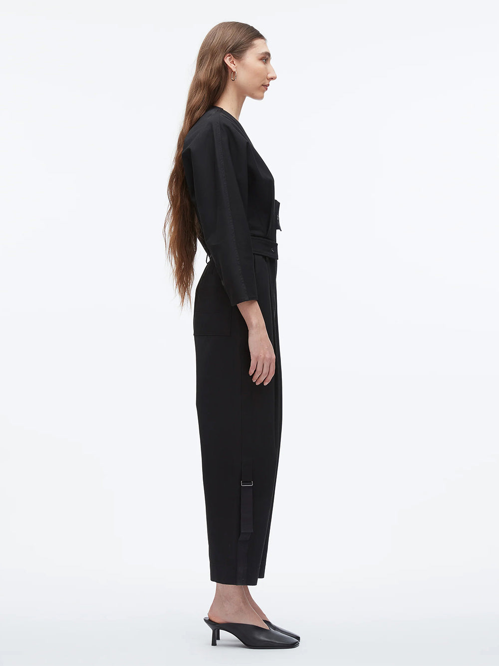 Belted Utility Jumpsuit (Black)