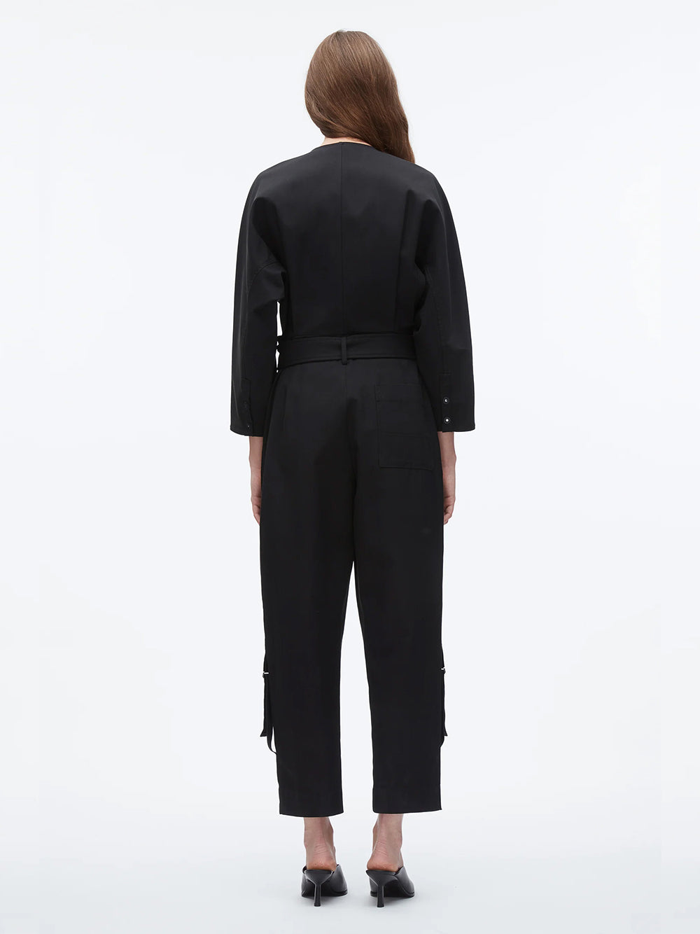 Belted Utility Jumpsuit (Black)