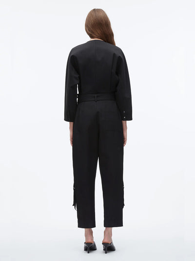 Belted Utility Jumpsuit (Black)