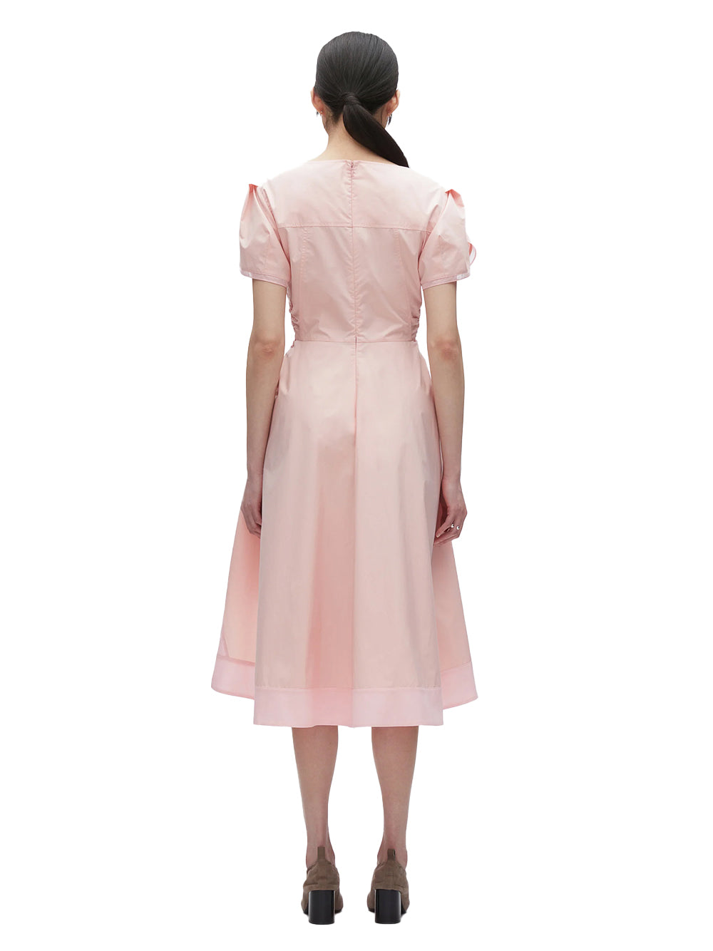 Tulip Sleeve V-Neck Dress (Petal)