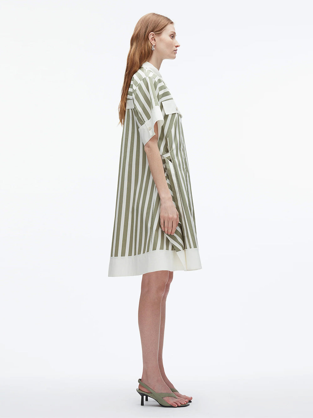 Strip Shirt Dress (Thyme Multi)