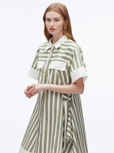 Strip Shirt Dress (Thyme Multi)