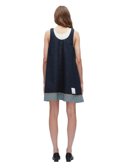 Trapeze Mini Dress (Dark Indigo)