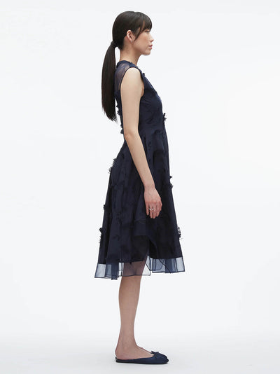 Fil Coupé Midi Dress (Midnight)