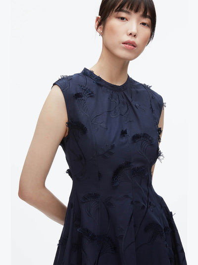 Fil Coupé Midi Dress (Midnight)