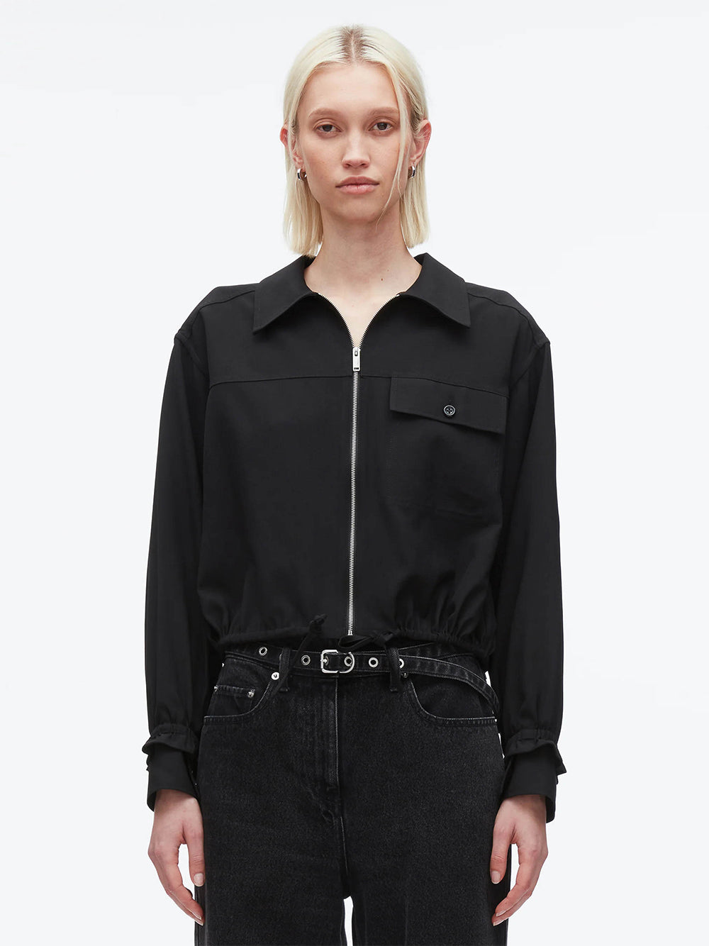Fluid Tailoring Shirt Jacket (Black)