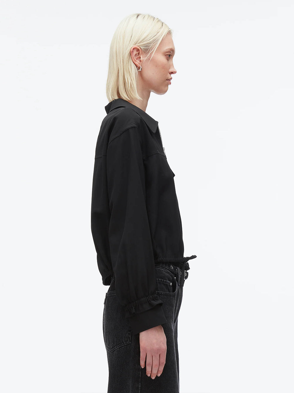 Fluid Tailoring Shirt Jacket (Black)