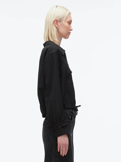 Fluid Tailoring Shirt Jacket (Black)