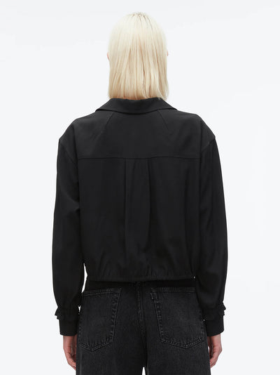 Fluid Tailoring Shirt Jacket (Black)