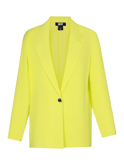 Long Sleeve One-Button Frosted Twill Jacket (Limonata)