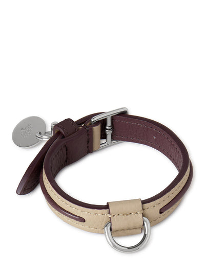 XS Leather Dog Collar (Dune-Oxblood)