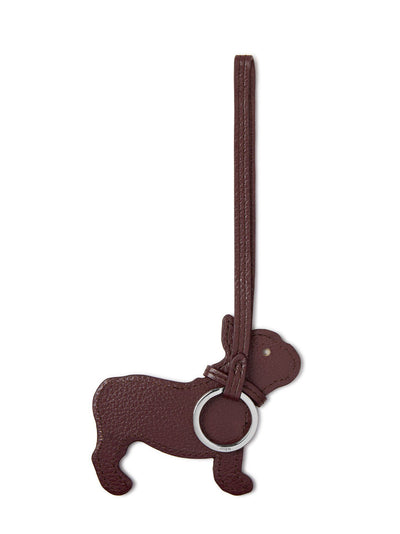 Lanyard Keyring Frenchie Dog (Dune-Oxblood)