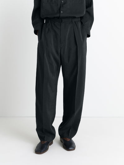 Belted Relaxed Pants Black