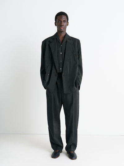 Belted Relaxed Pants Black