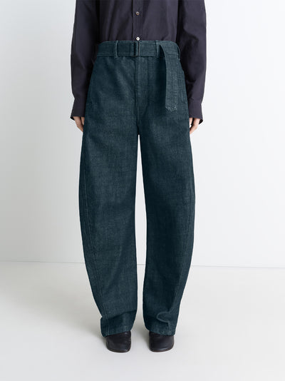 Twisted Belted Pants Denim (Indigo)