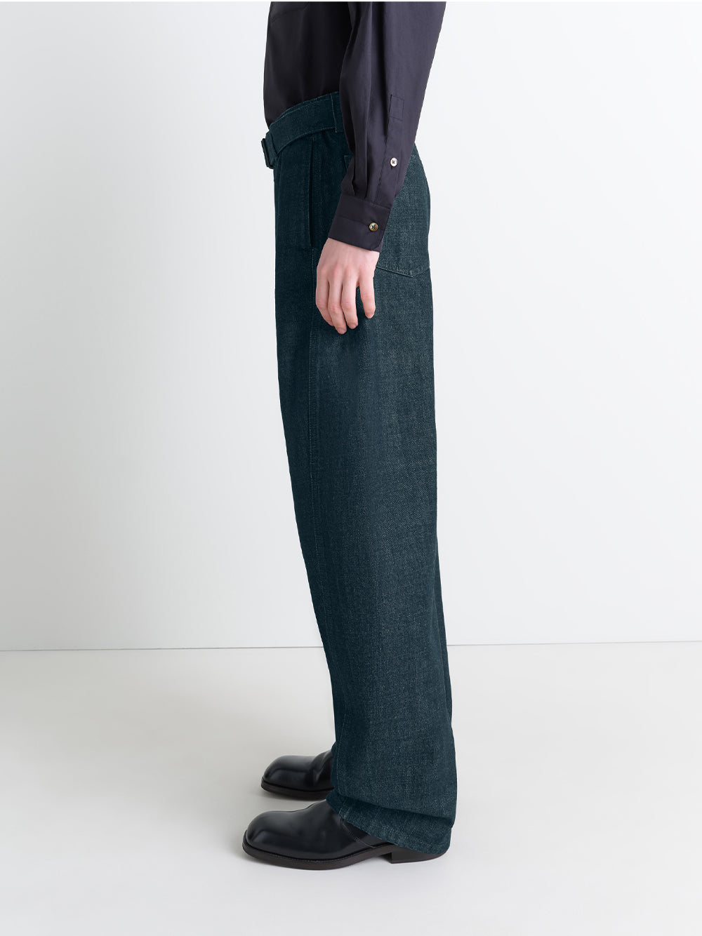 Twisted Belted Pants Denim (Indigo)