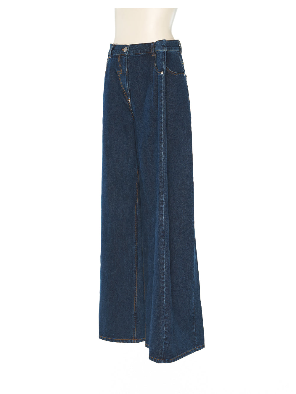 Side Folded Jeans Blue