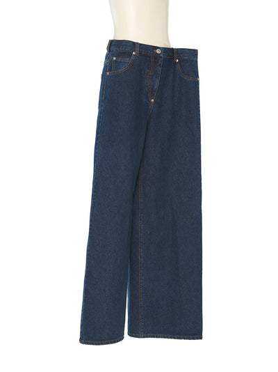 Side Folded Jeans Blue