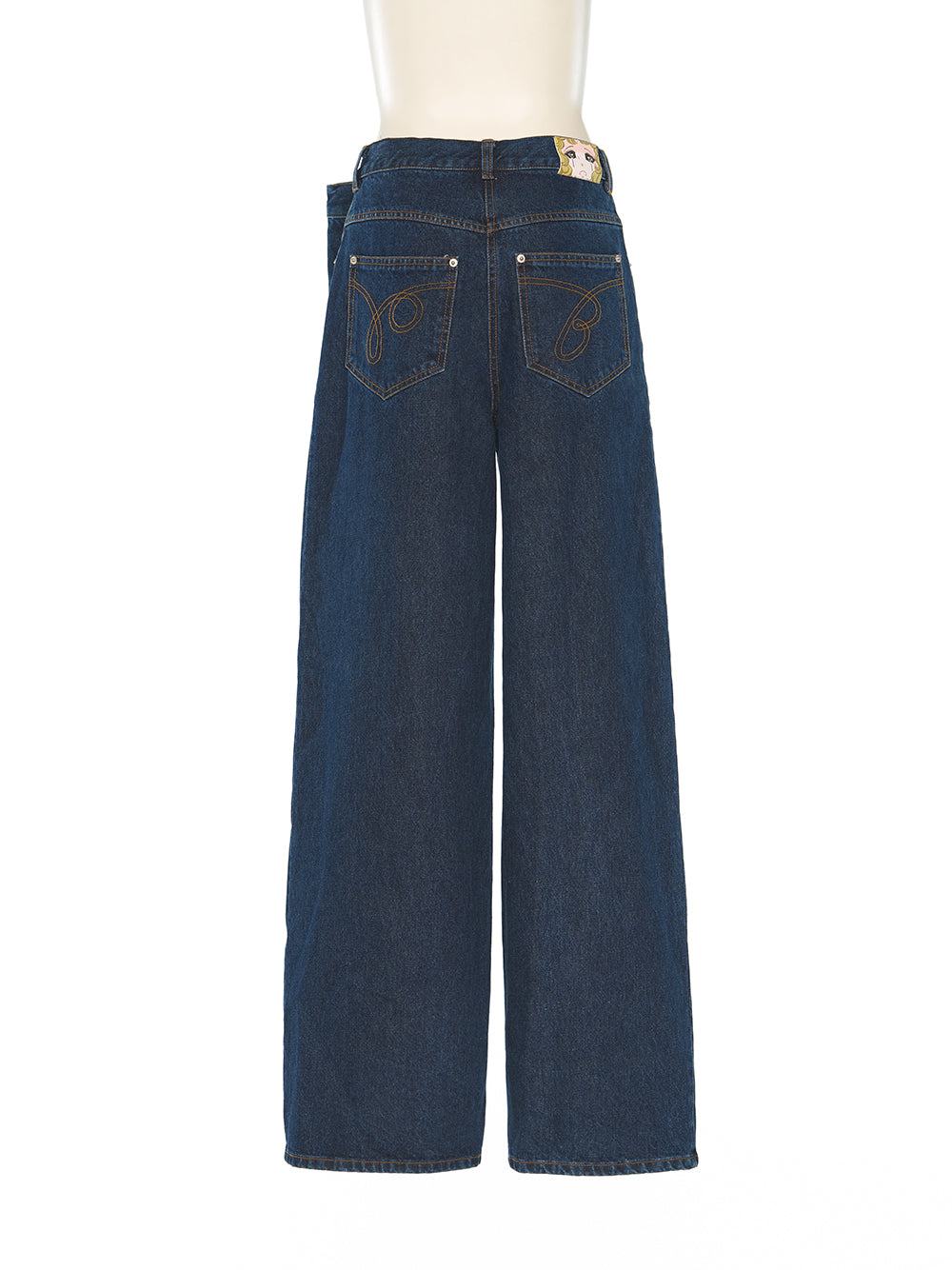 Side Folded Jeans Blue